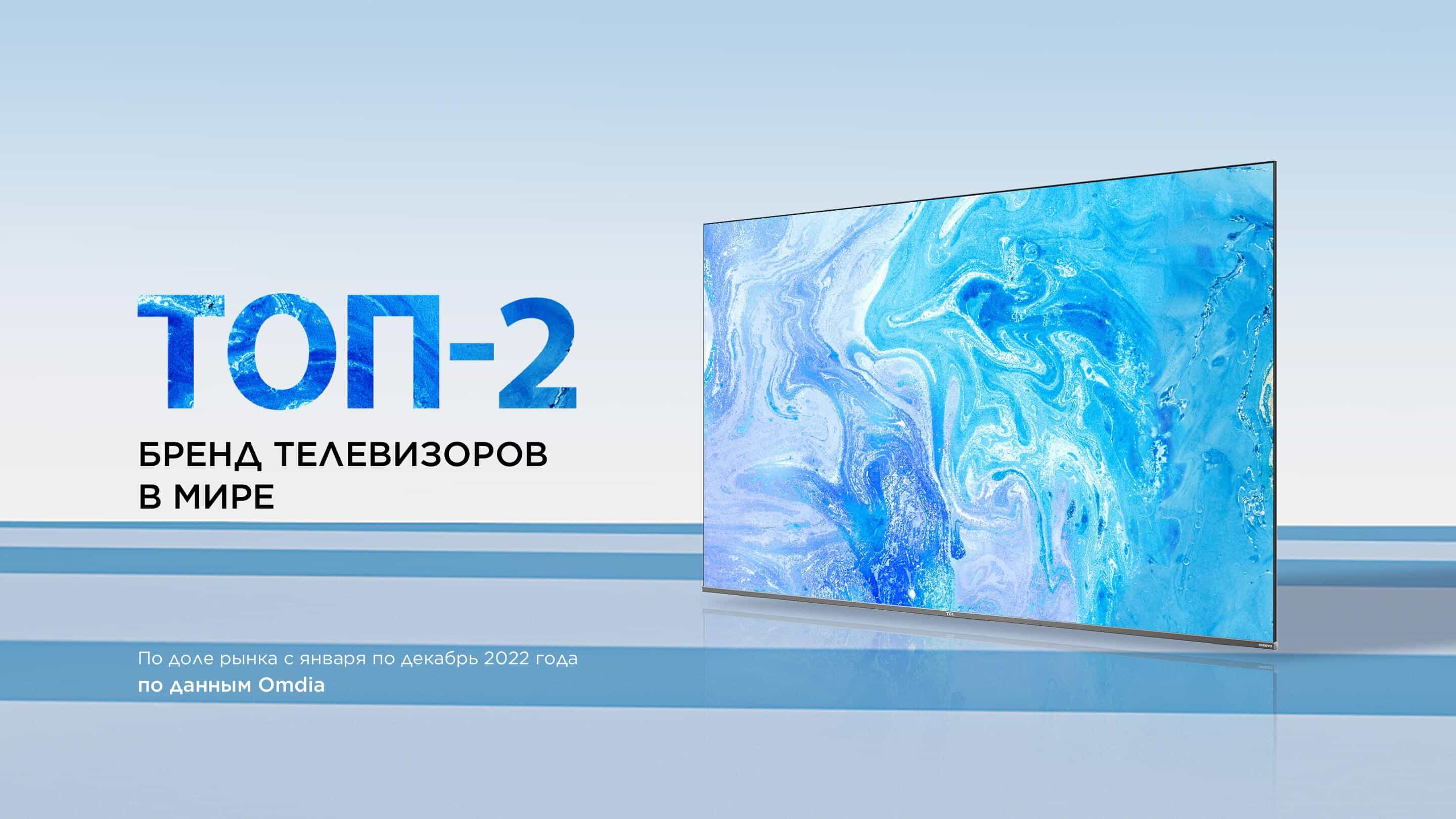 TCL занял второе место в рейтинге мировых брендов телевизоров по данным Omdia