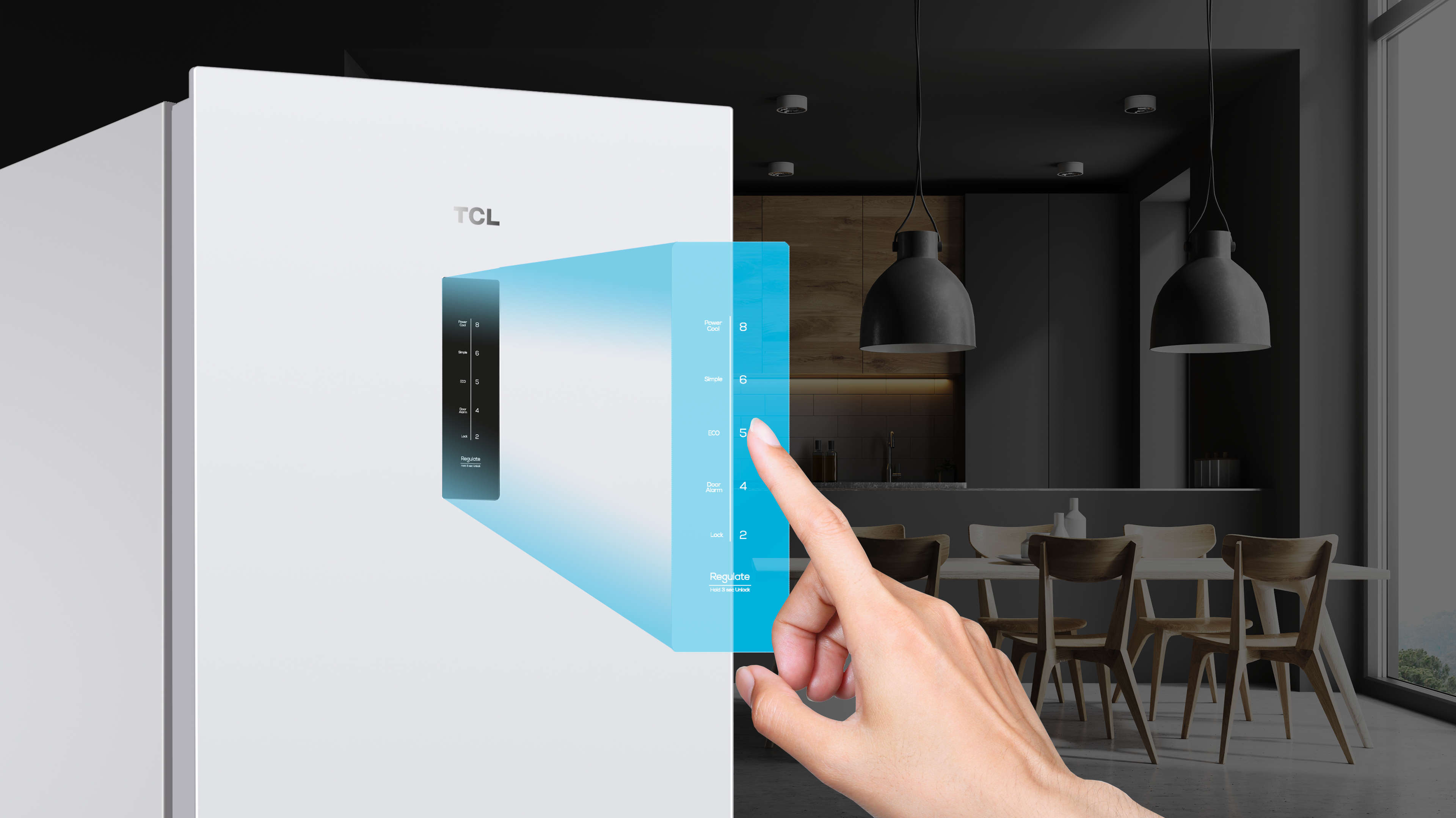 Touch screen with digital display