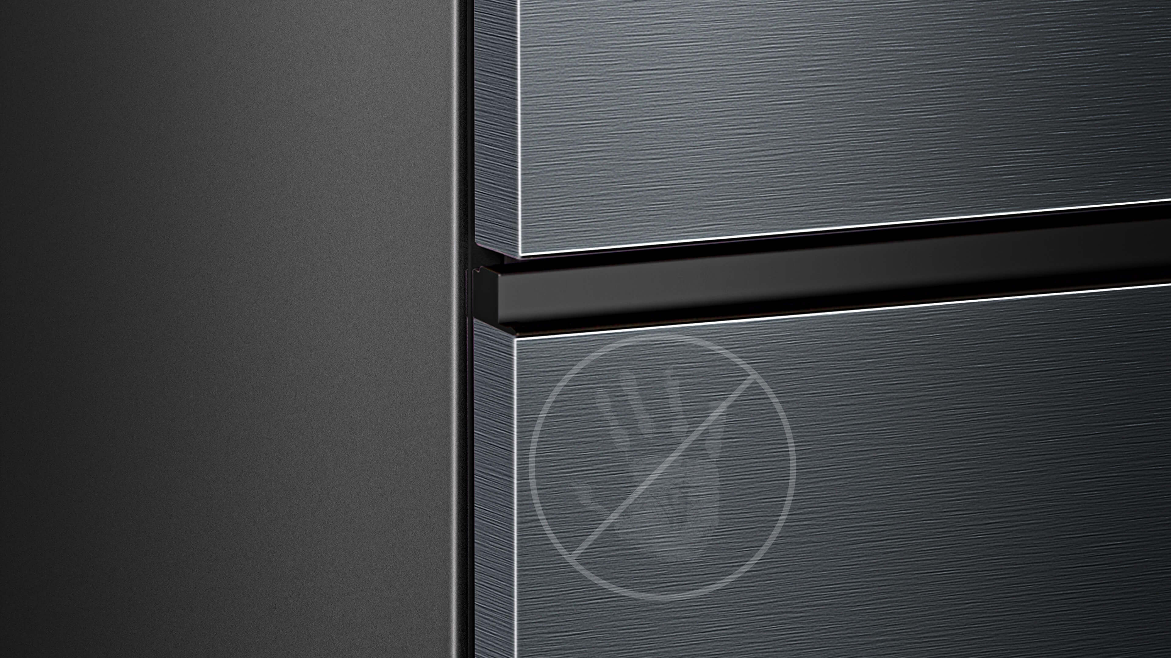 Anti-fingerprint matt stainless steel finish