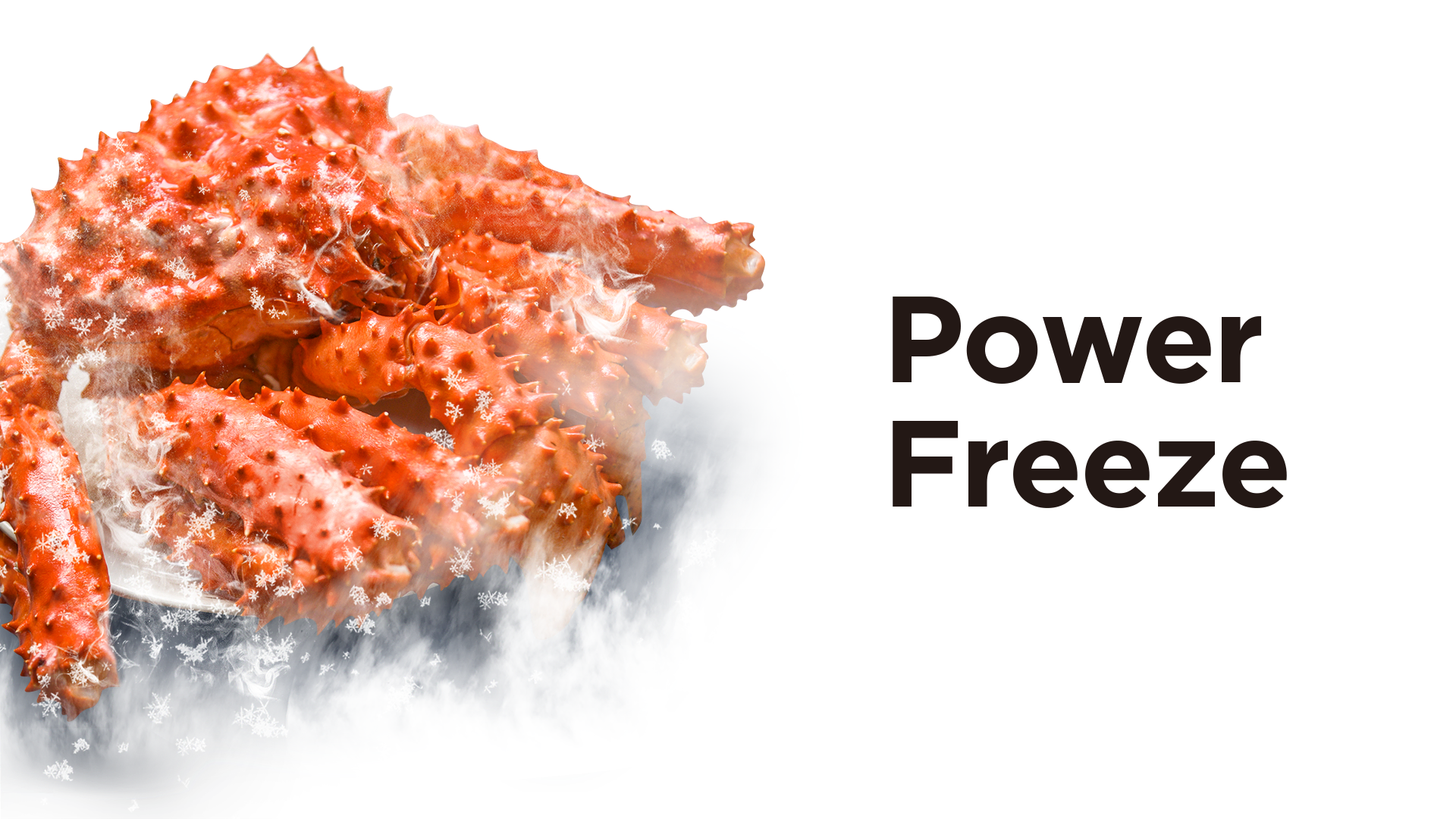 Power freeze for fast freezing, maintaining an optimal freezing temperature after a full load of frozen food