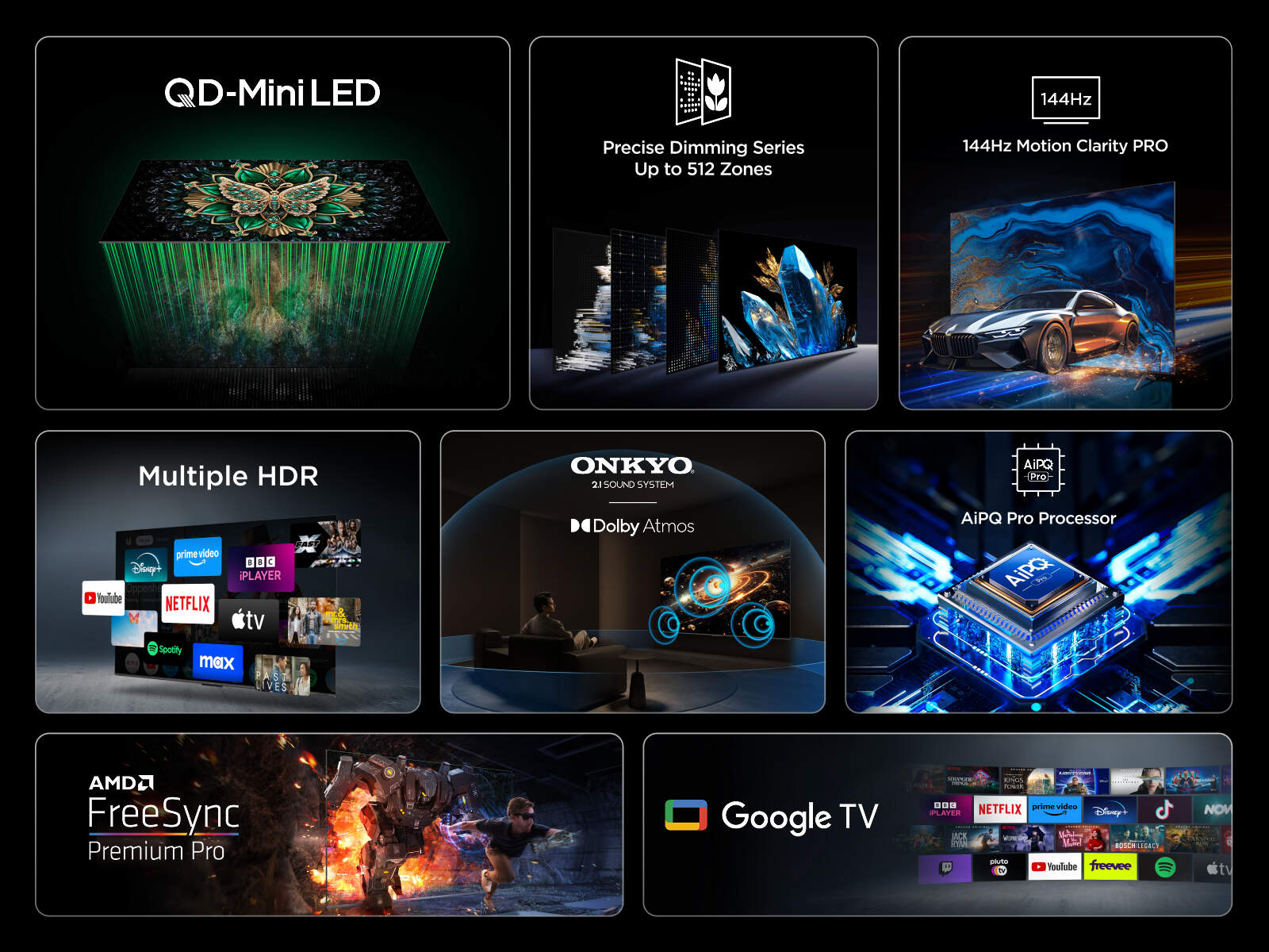 TCL TV C6K-UK Premium QD-MiniLED TV, 50 to 98 inch | TCL UK