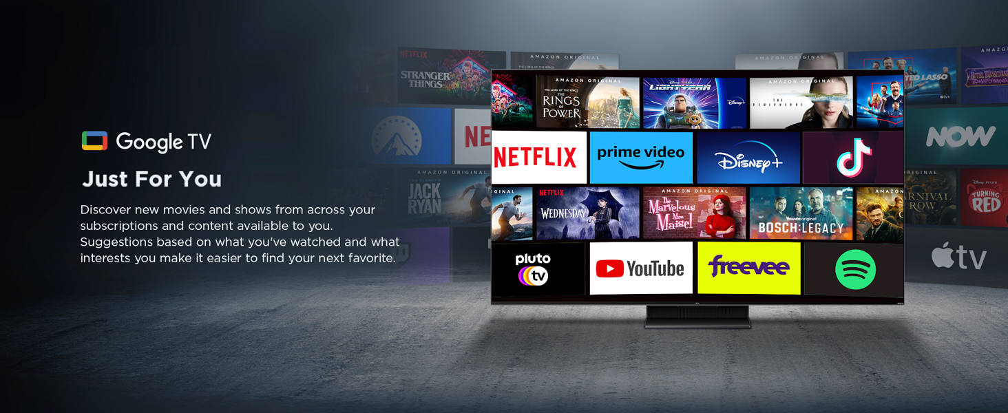 Google TV UI with Apps