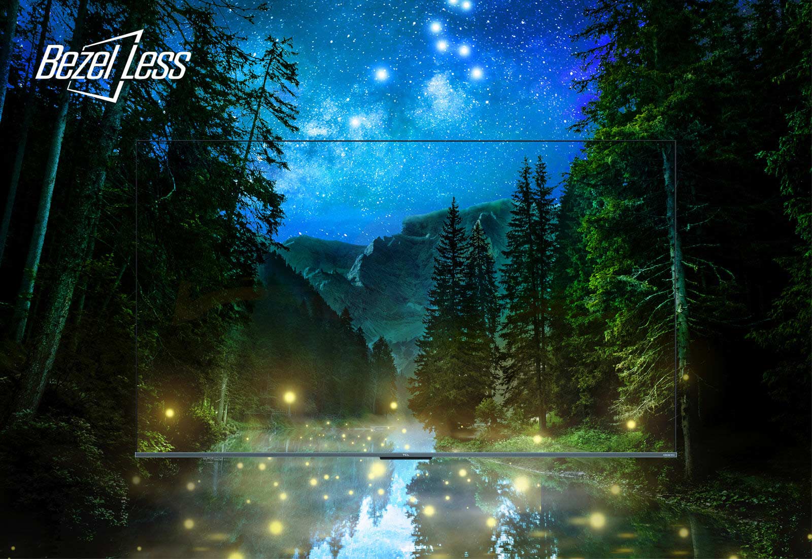 Bezel less slim metal design