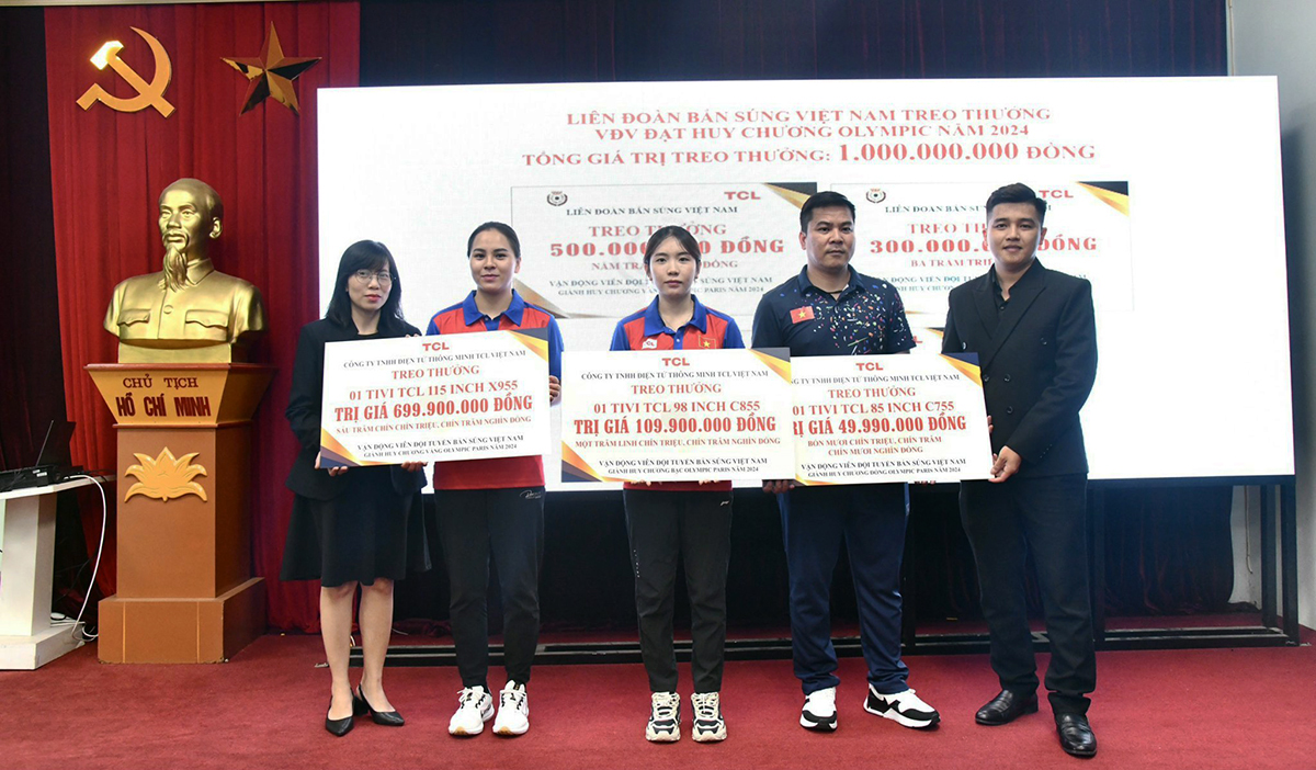 TCL Cùng Lãnh Đạo Liên Đoàn Bắn Súng Việt Nam Động Viên, Treo Thưởng Đội Tuyển Bắn Súng Quốc Gia
