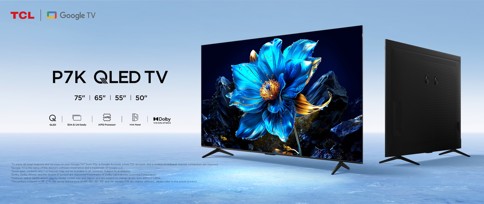 TCL 75 Inch QLED 4K Google TV With Bluetooth (75P7K) | Niamapa