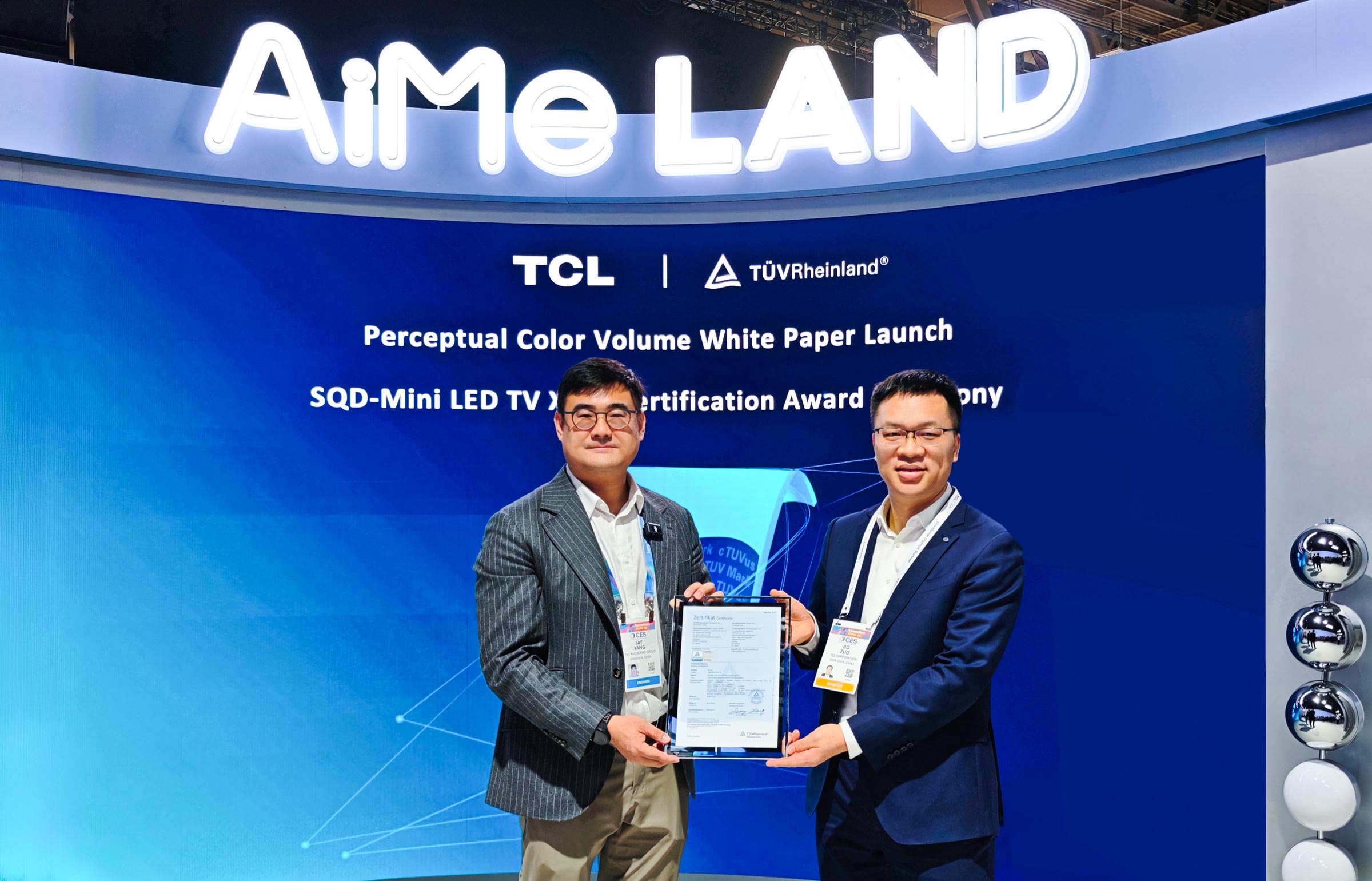 乐竟体育 SQD-Mini LED TV is the World's First TV to earn the top T?V Perceptual Color Volume rating
