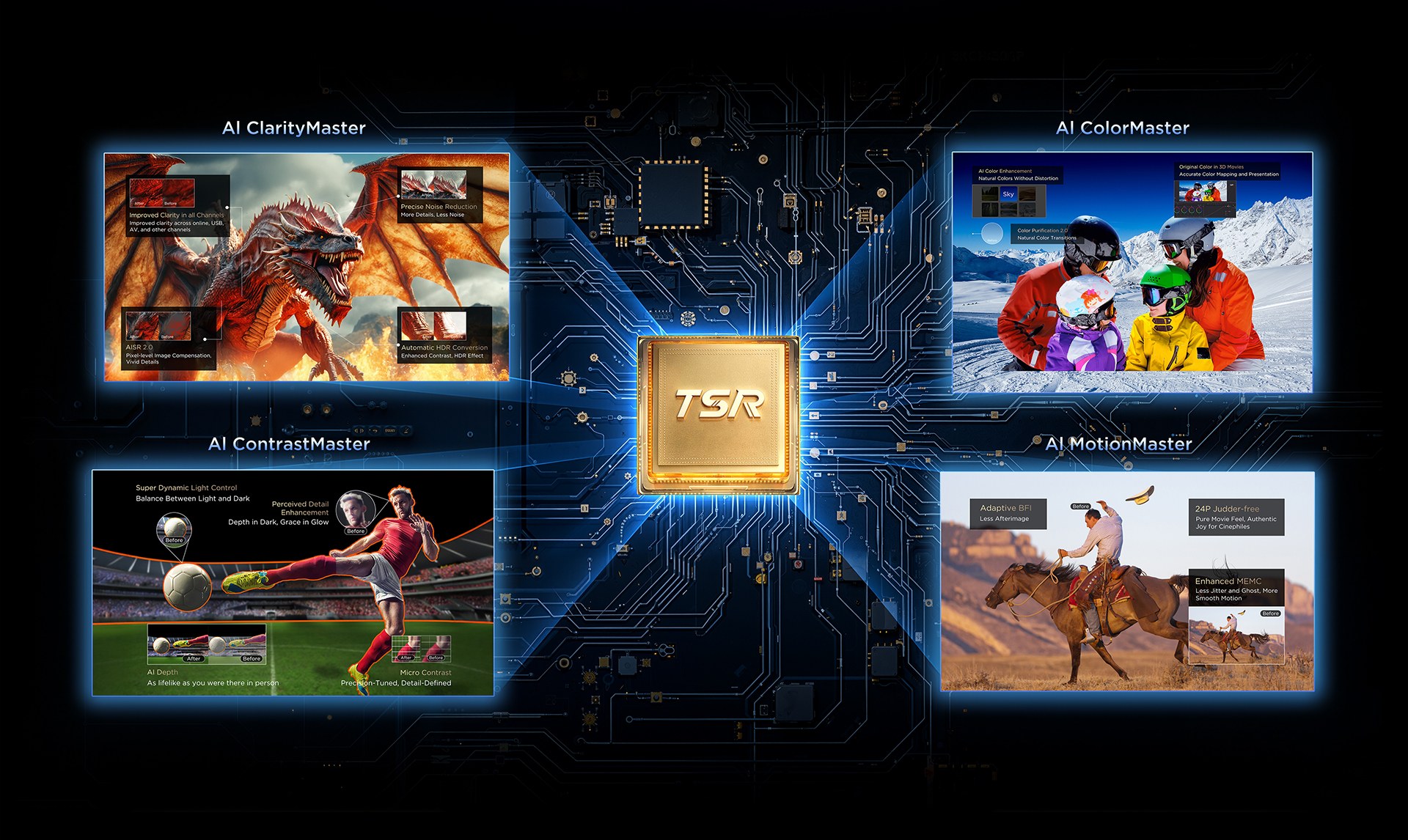 AI Picture Ultra-powerful TSR AiPQ Processor enables AI-powered picture