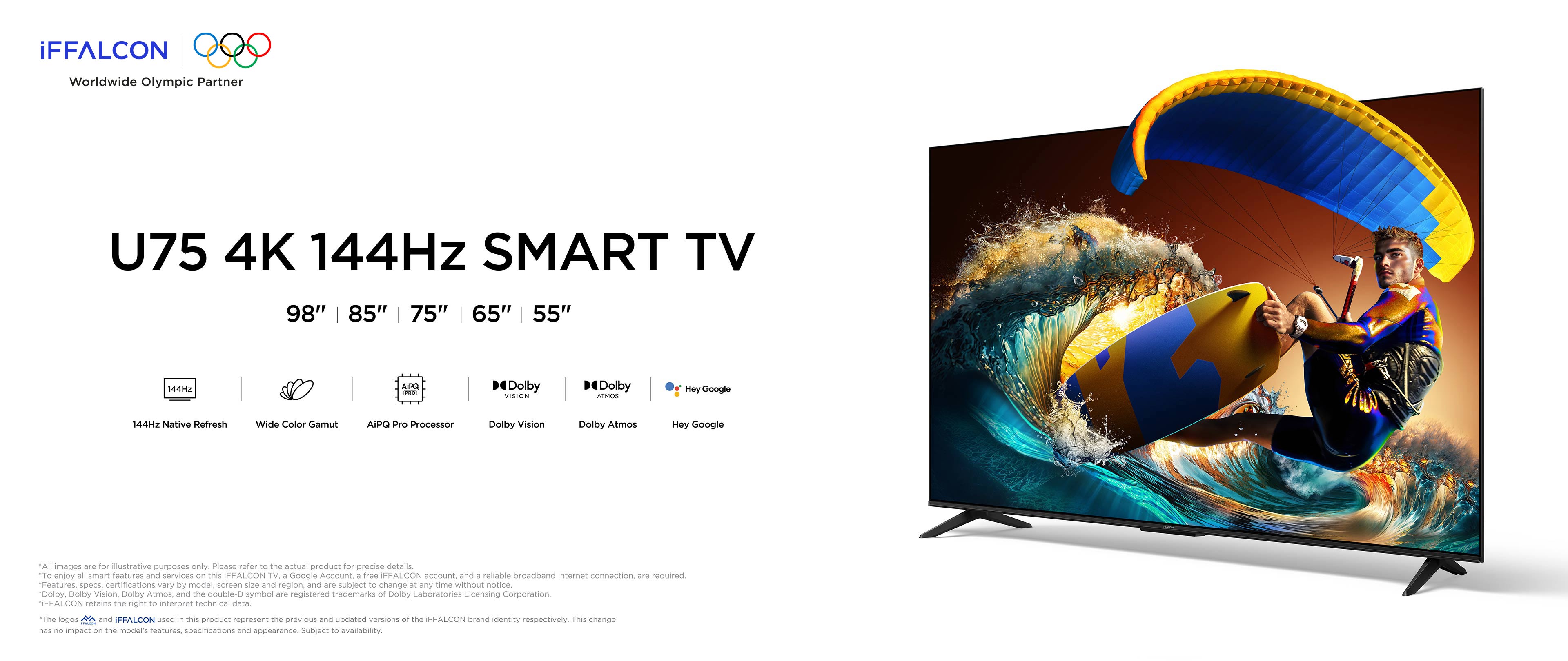 iFFALCON U75 4K UHD Google TV-144Hz Smart TV | iFFALCON Global
