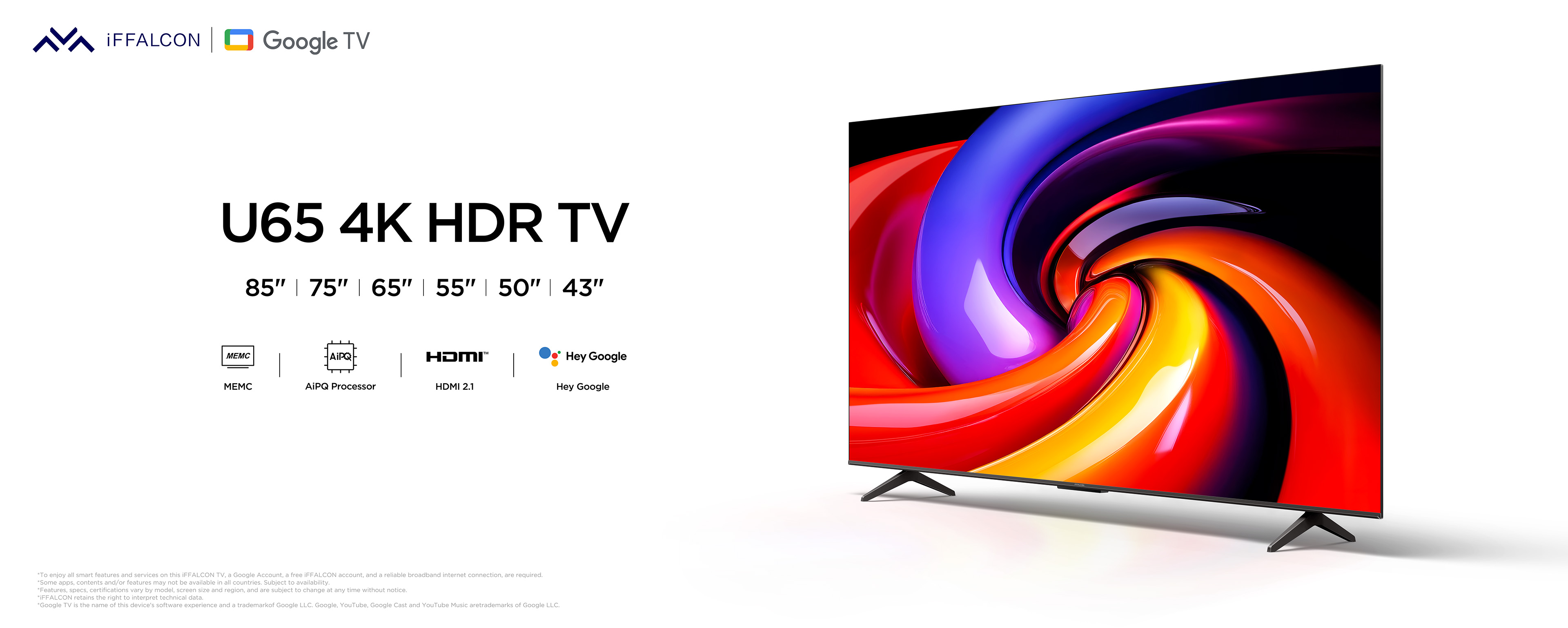 iFFALCON U65 4K UHD Google TV