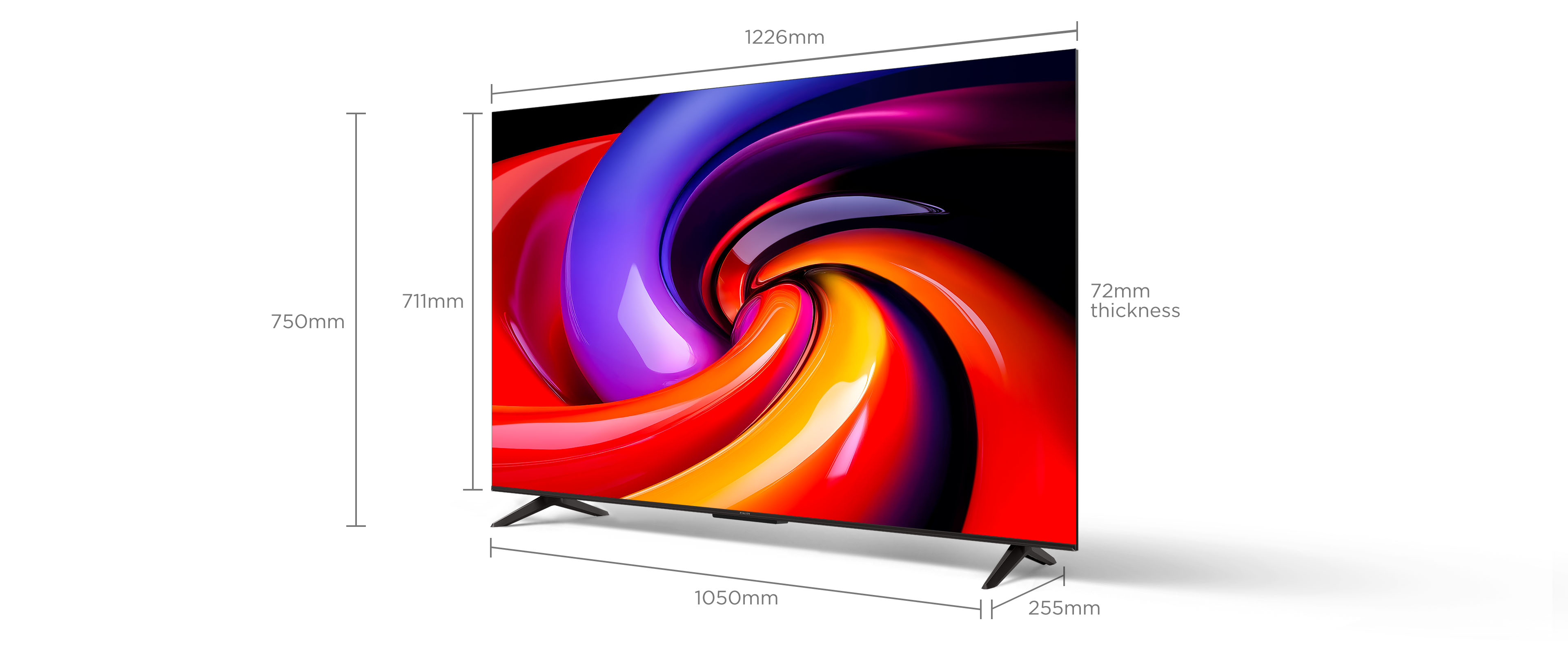 U65 4K UHD Google TV Screen Size 55