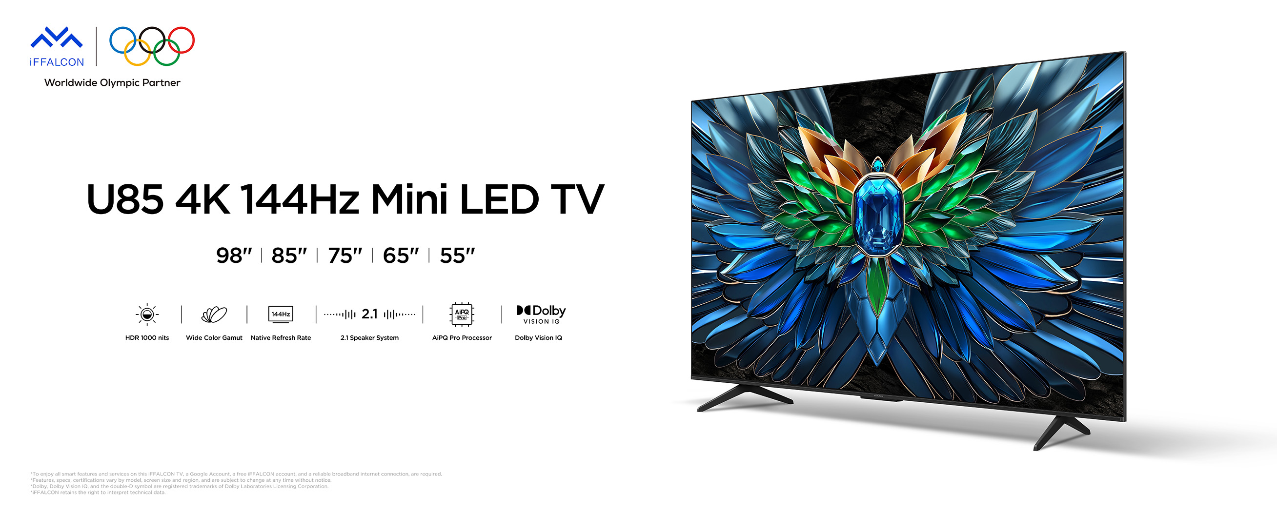 【ほぼ新品】IFFALCON 40インチテレビ Google TV TCLテレビ Amazon.co.jp: 【Amazon.co.jp限定】iFFALCON 40V型 テレビ