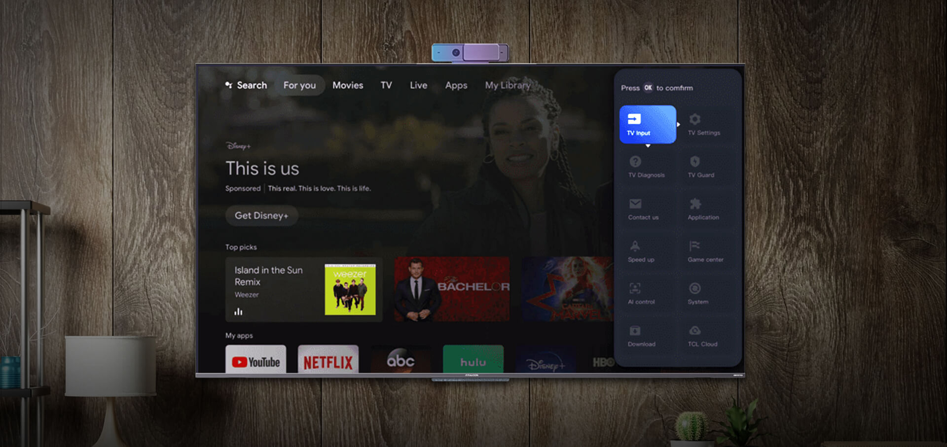 iFFALCON Q71 TV Home Control Center